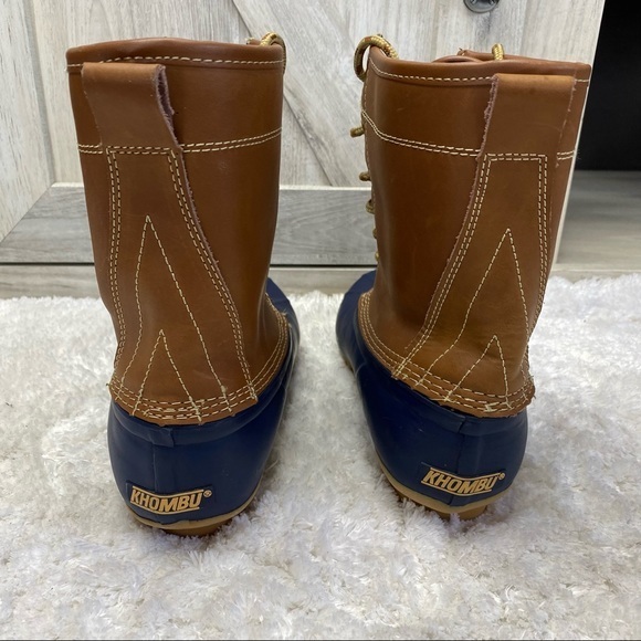 PRISTINE Khombu Letty Leather Lace Up Lined Duck Boots 7M - Picture 6 of 9